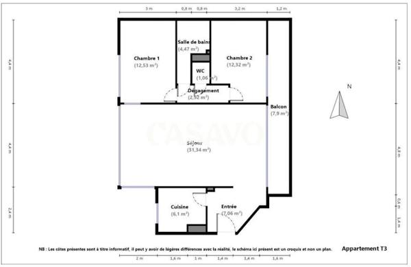 Vente Appartement 3 pièces de 78m² - 92210 Saint-Cloud