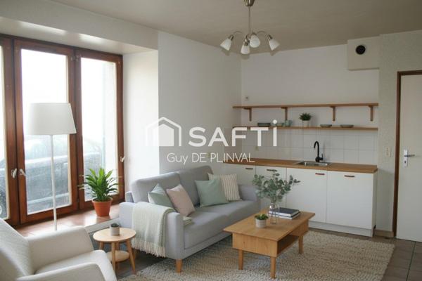 T3 lumineux en rez-de-chaussée – Centre village, proche Genève