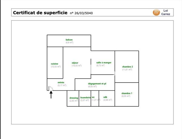 Appartement 4 pièces - 86 m² Exclusivité efficity