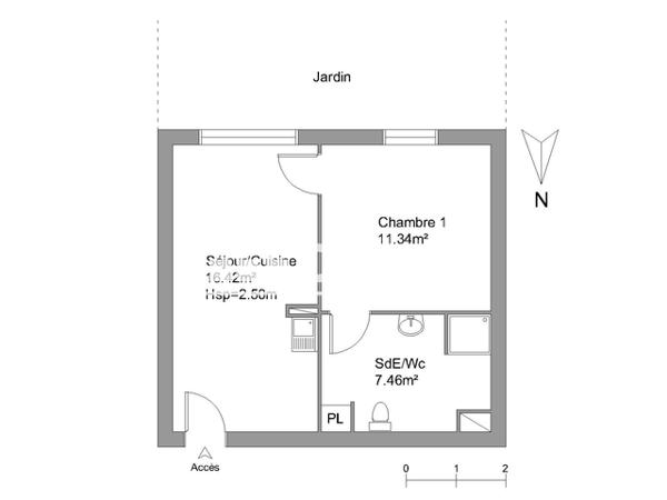 Location Appartement 2 pièces 35.22 m² - 75/79 AVENUE LEON BLUM Le Bouscat 33110
