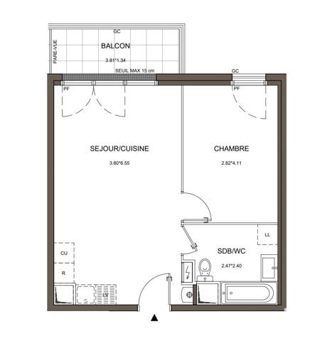 Appartement (neuf) à vendre 2 pièces 42 m² Arradon