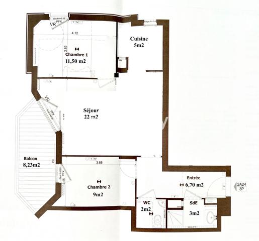 Appartement
         3 pièces
        - 59 m² Exclusivité 327 000 € *