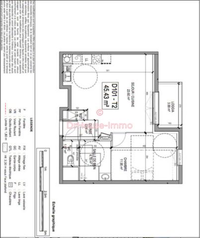 Appartement à vendre 2 pièces de 45 m²