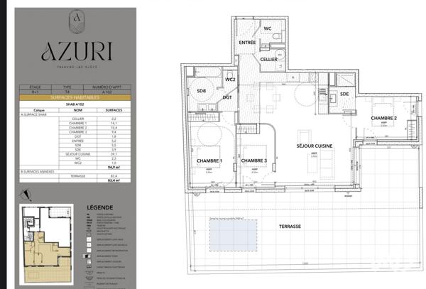 Appartement (neuf) à vendre 4 pièces 94 m² Palavas-les-Flots
