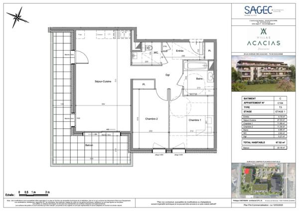 Appartement à vendre 2 pièces DOUVAINE (74)