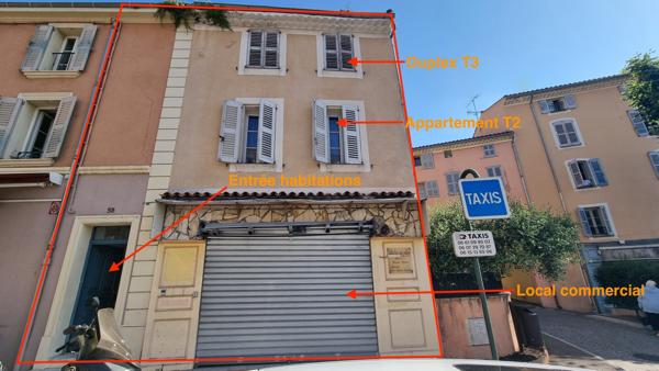 Le muy (83490) – maison de village appartements et commerce