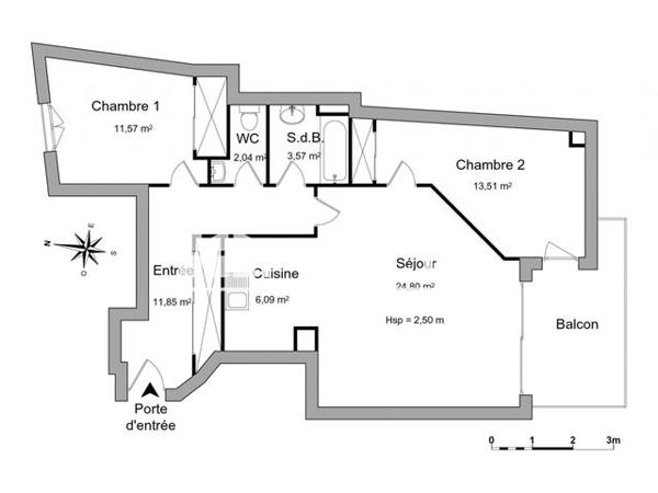 Location Appartement 3 pièces 73.43 m² - 57 BIS RUE CROIX VERTE/RUE DE FLORENCE Albi 81000