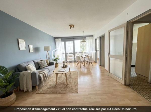 Talence Appartement de 53m² situé au 1er étage d'une résidence avec ascenseur et vendu avec un parking privatif