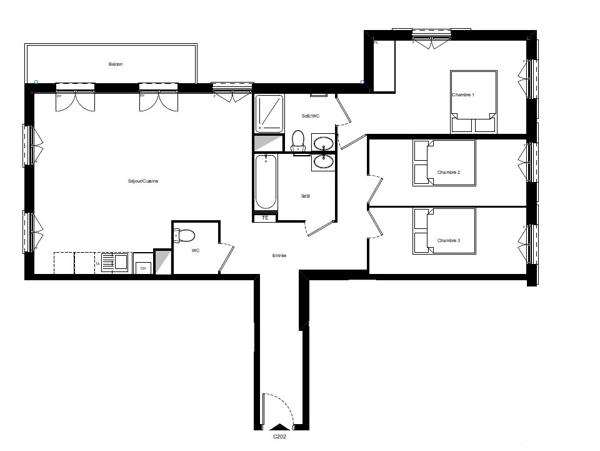 Vente Appartement 4 pièces 90 m2 à Compiègne