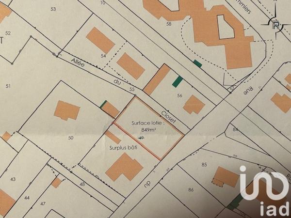 Terrain à vendre 849 m² Saint-Parres-lès-Vaudes