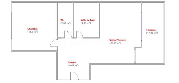 Appartement de 54,64 m²