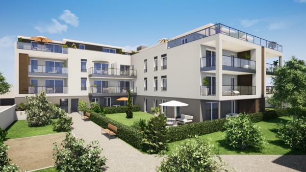 SAINT LAURENT DE MURE proche centre bourg - BEL ATTIQUE 3 pièces NEUF avec grande terrasse !
