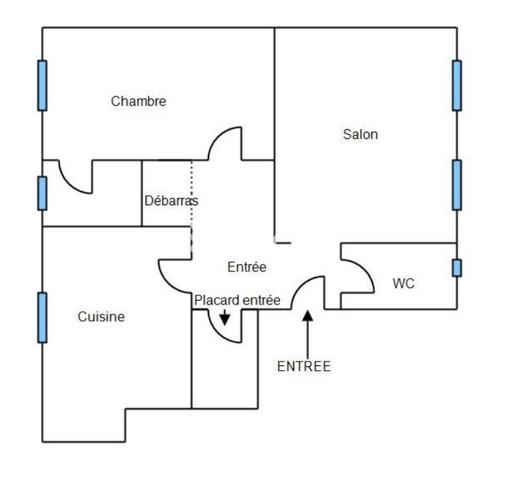 Appartement 3 pièces - 48 m² Exclusivité efficity