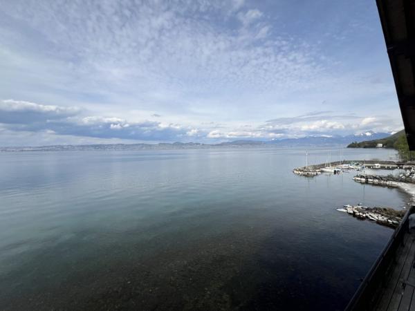 Vue lac exceptionnelle à Lugrin – T2 au bord de l’eau