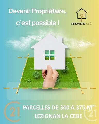 Terrain à vendre  321 m 2   FRONTIGNAN  - 34