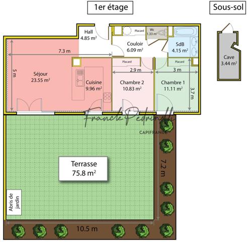 Appartement à vendre 3 pièces 72 m² VILLEURBANNE (69) CHARPENNES – Place Charles Hernu avec terrasse exceptionnelle de 75 m²