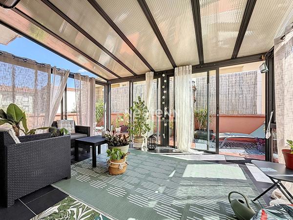 Appartement Perpignan 3 pieces avec veranda, terrasse et cave