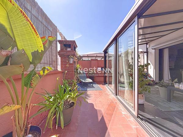 Appartement Perpignan 3 pieces avec veranda, terrasse et cave