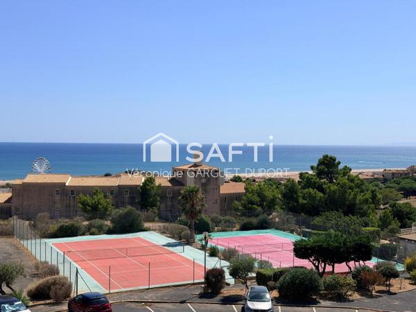 Appartement 32 m² – Vue mer – Parking, Piscine, Tennis