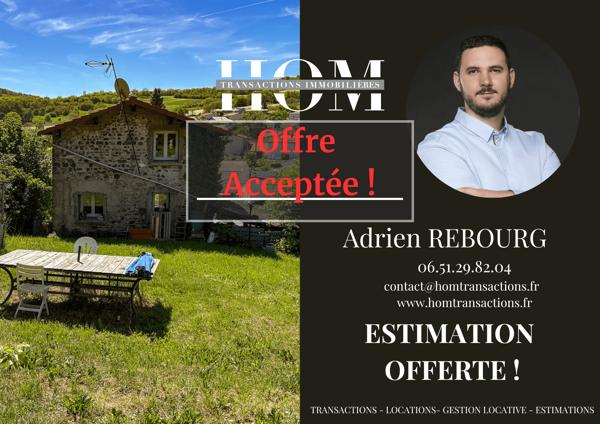 Maison de 58m² sur 646m² de terrain CLEMENSAT
