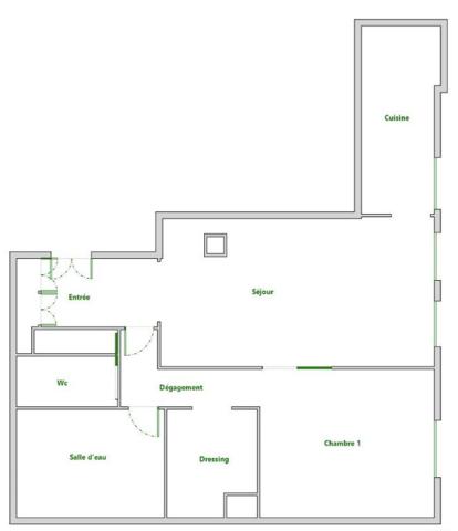 PARIS 7ᵉ – Gros-Caillou – 15 Avenue Franco-Russe - Grand deux-pièces 58,5m²