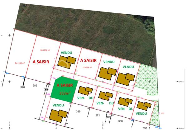 Lotissement de 553 m²