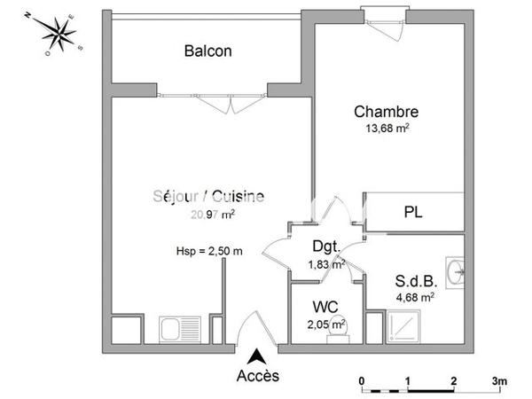 Location Appartement 2 pièces 43.28 m² - 117 ET 133 RUE DE LA MAISON PLATE Olivet 45160