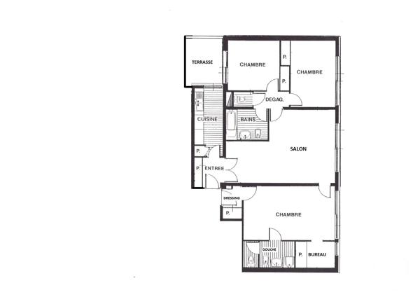 Appartement F5 à vendre  5 pièces - 96,27 m 2   PARIS  - 75017