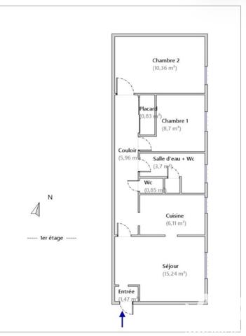 Appartement à vendre 3 pièces 53,22 m² Franconville