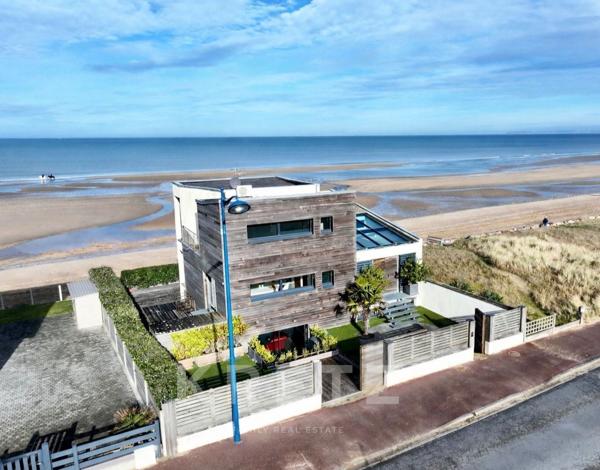 Villa d'architecte design sur la plage - Villers sur Mer - Terrasse Jardin
