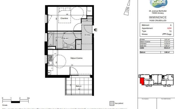 Appartement à louer    2 pièces •  Cruseilles