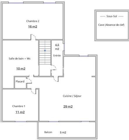 Appartement 3 pièces - 71 m² Exclusivité efficity