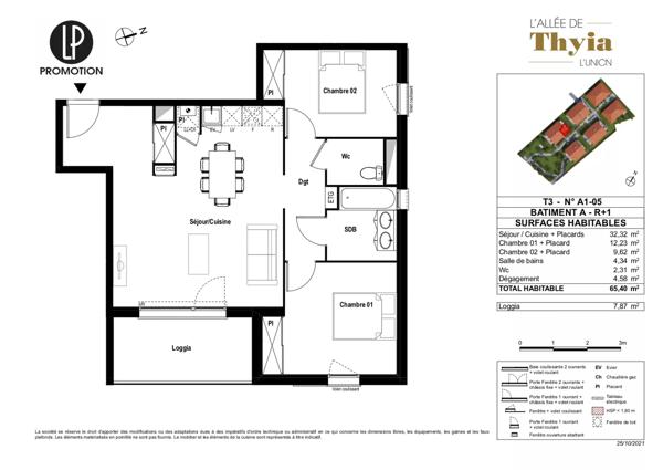 Appartement Neuf T3 de 65,40 m² + Logia + Parking à L'Union