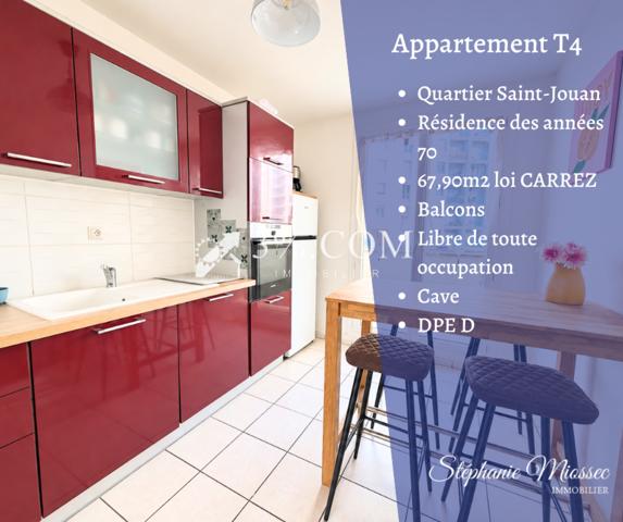 Appartement 4 pièce(s) 3 chambre(s) 67.9 m²