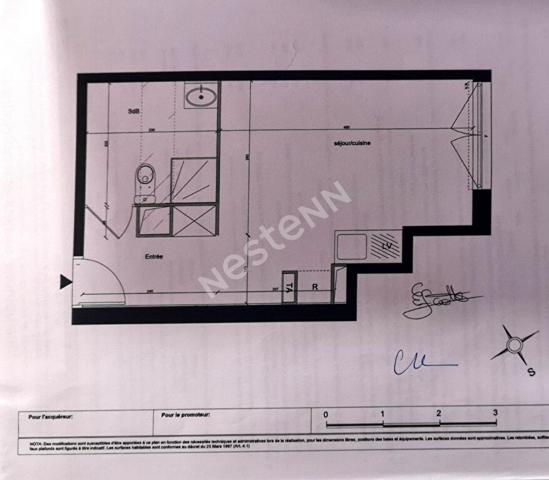 Appartement Fresnes 1 pièce(s) 24,85 m2+ 1 place de parking