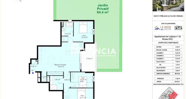 À vendre Appartement 4 pièces 89 m² - Fréjus 83600