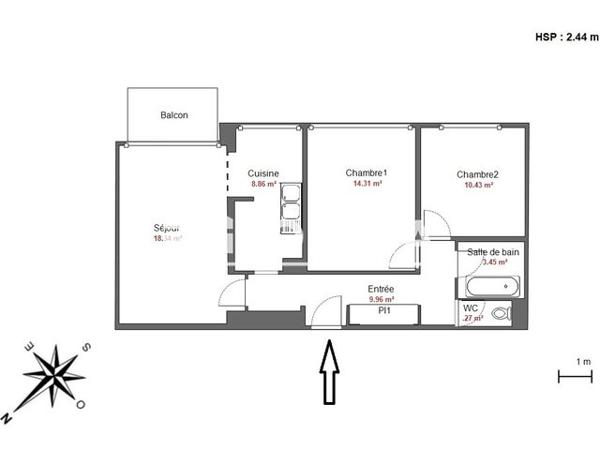 Location Appartement 3 pièces 66.6 m² - 32 - 34 - 36 - 38 - 40 - 42 CHEMIN DE LA PLANCHE BRULEE Ferney Voltaire 01210