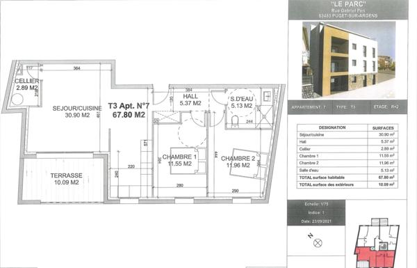 À VENDRE – T3 Neuf de 67 m² avec Terrasse – Résidence Neuve avec Garantie Décennale