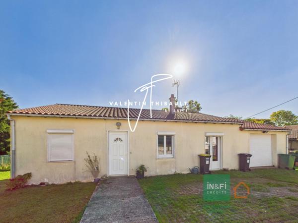 Maison plain-pied 89m² 3 chambres terrasse garage jardin de 1000m²