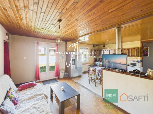 Maison plain-pied 89m² 3 chambres terrasse garage jardin de 1000m²