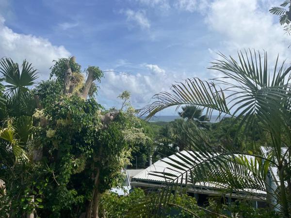 Maison T3 en bois de style créole, vue mer