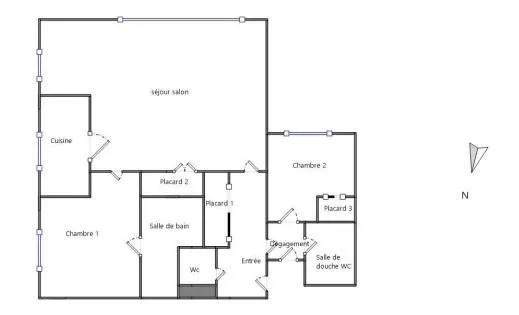 Appartement à vendre  3 pièces - 67,52 m 2   CABOURG  - 14