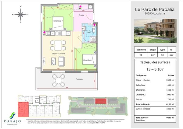 Programme Neuf - Appartements avec terrasse - Le Parc Papalia Lucciana