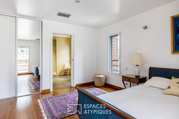 Maison contemporaine avec vue sur la Seine et piscine intérieure
