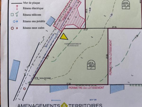 TERRAIN DE 1773 M2 DONT 800 M2 CONSTRUCTIBLE