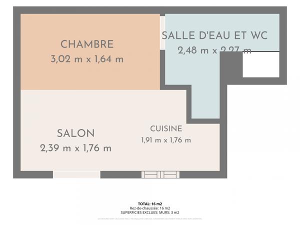 Studio à vendre 16 m² Limours