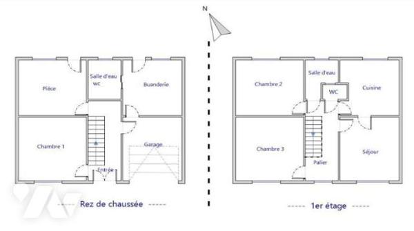 NANTES – BOURDONNIÈRES Nantaise non mitoyenne d'environ 111,50 m² habitables sur terrain de 406 m²