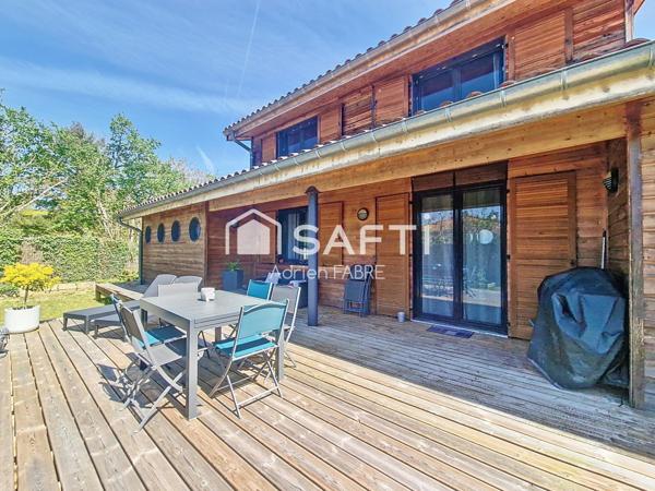 Maison en ossature bois de 126m² sans travaux à proximité du centre ville de Bessières et des commodités.