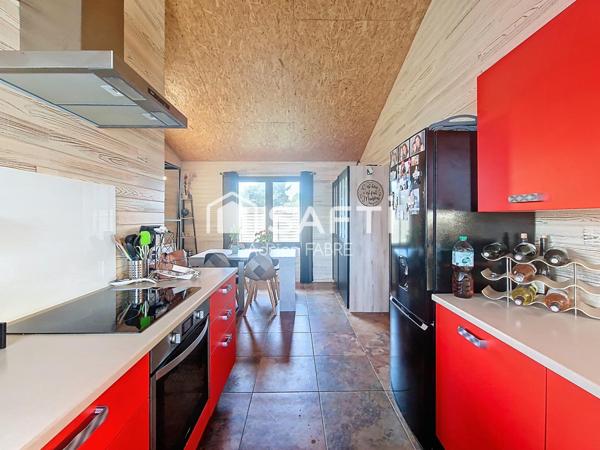 Maison en ossature bois de 126m² sans travaux à proximité du centre ville de Bessières et des commodités.