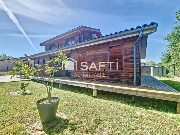 Maison en ossature bois de 126m² sans travaux à proximité du centre ville de Bessières et des commodités.